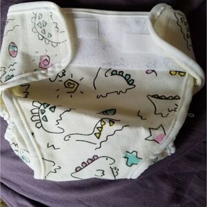 Diaperaps Dinosaur Diaper Cover Reusable Cloth Baby Wrap Velcro Closure